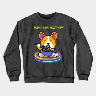 Dog eating Ramen Crewneck Sweatshirt